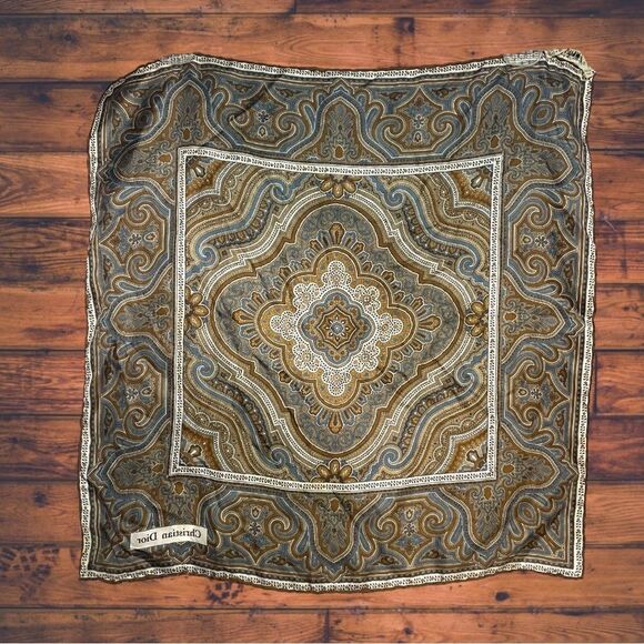 Christian Dior Paisley Silk Scarf - Picture 2 of 5